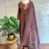 Elegant Brown Embroidery 3-Piece Set
