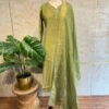 IMG_1777 Green Embroidery Chanderi 3-Piece Set
