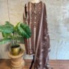 IMG_1814 Elegant Brown & Ivory Cotton 3-Piece Set