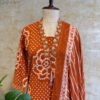 IMG_1824 Elegant Rust Orange Bandhini 3-Piece Set