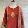 IMG_1838 Rust Orange 3-Piece Set with Digital Print Dupatta