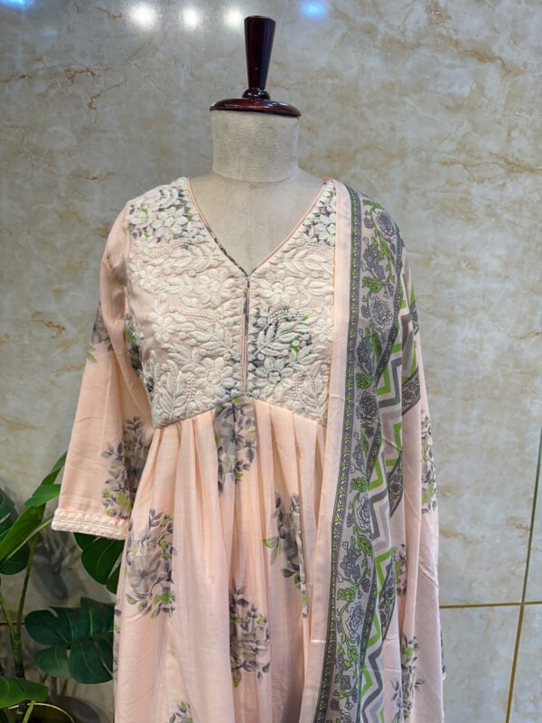 IMG_1851 Pink Mul Cotton Anarkali 3-Piece Set