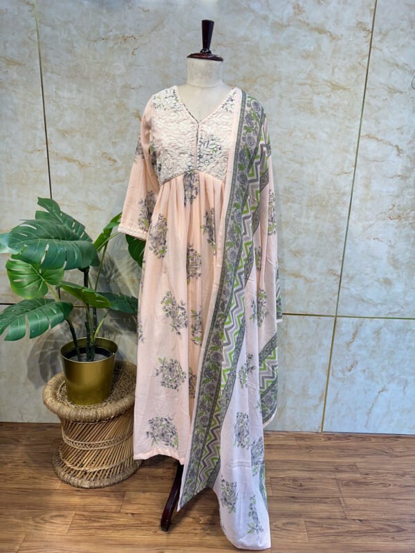 IMG_1852 Pink Mul Cotton Anarkali 3-Piece Set