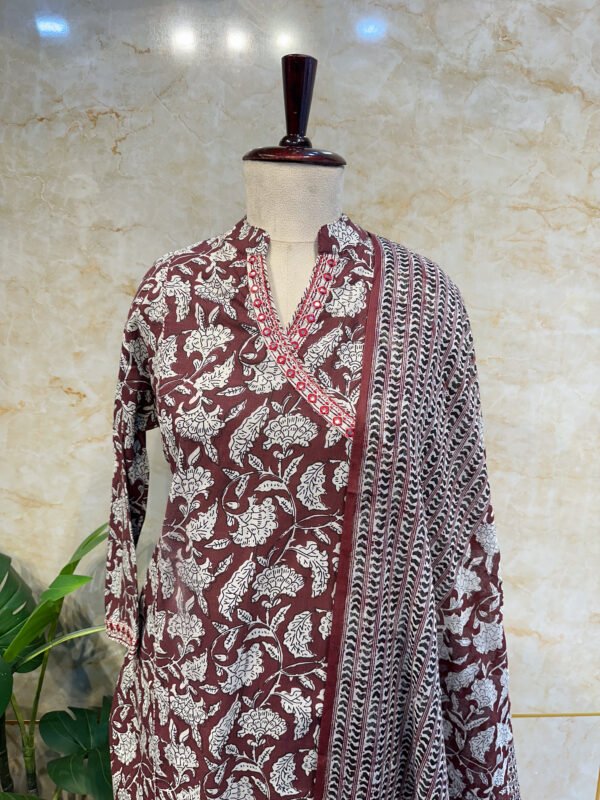 IMG_1853 Printed Kalamkari 3-Piece Set