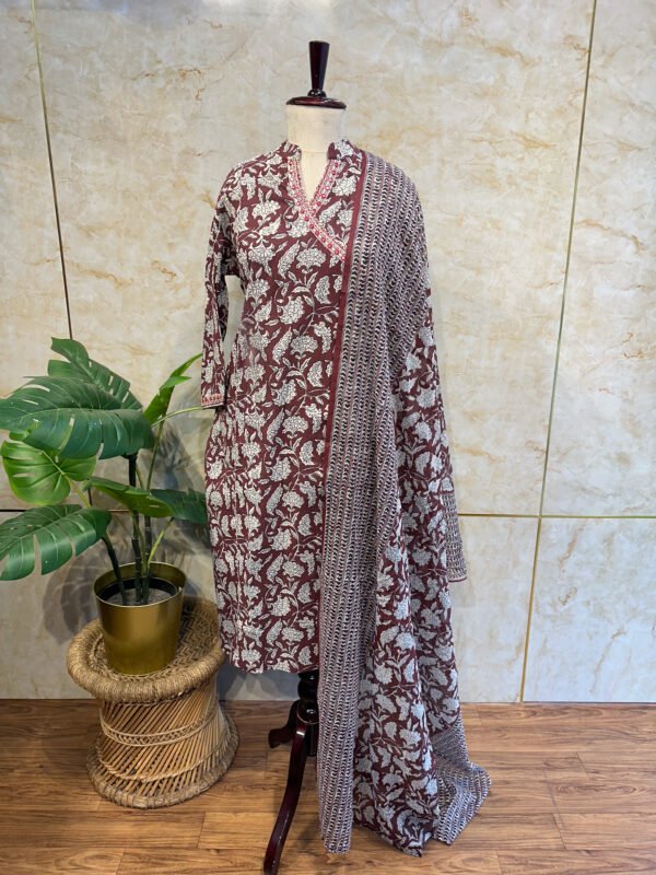 IMG_1854 Printed Kalamkari 3-Piece Set
