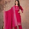 Elegant Pink Bandhani Print 3-Piece Set 💗✨